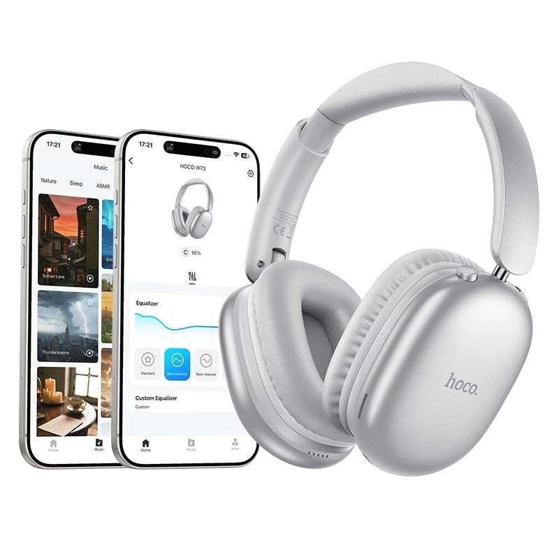 Бездротові накладні навушники HOCO W73 Graceful BT headphones Silver