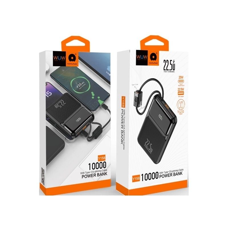 Зовнішній акумулятор WUW Y158 10000 mAh Black Y158