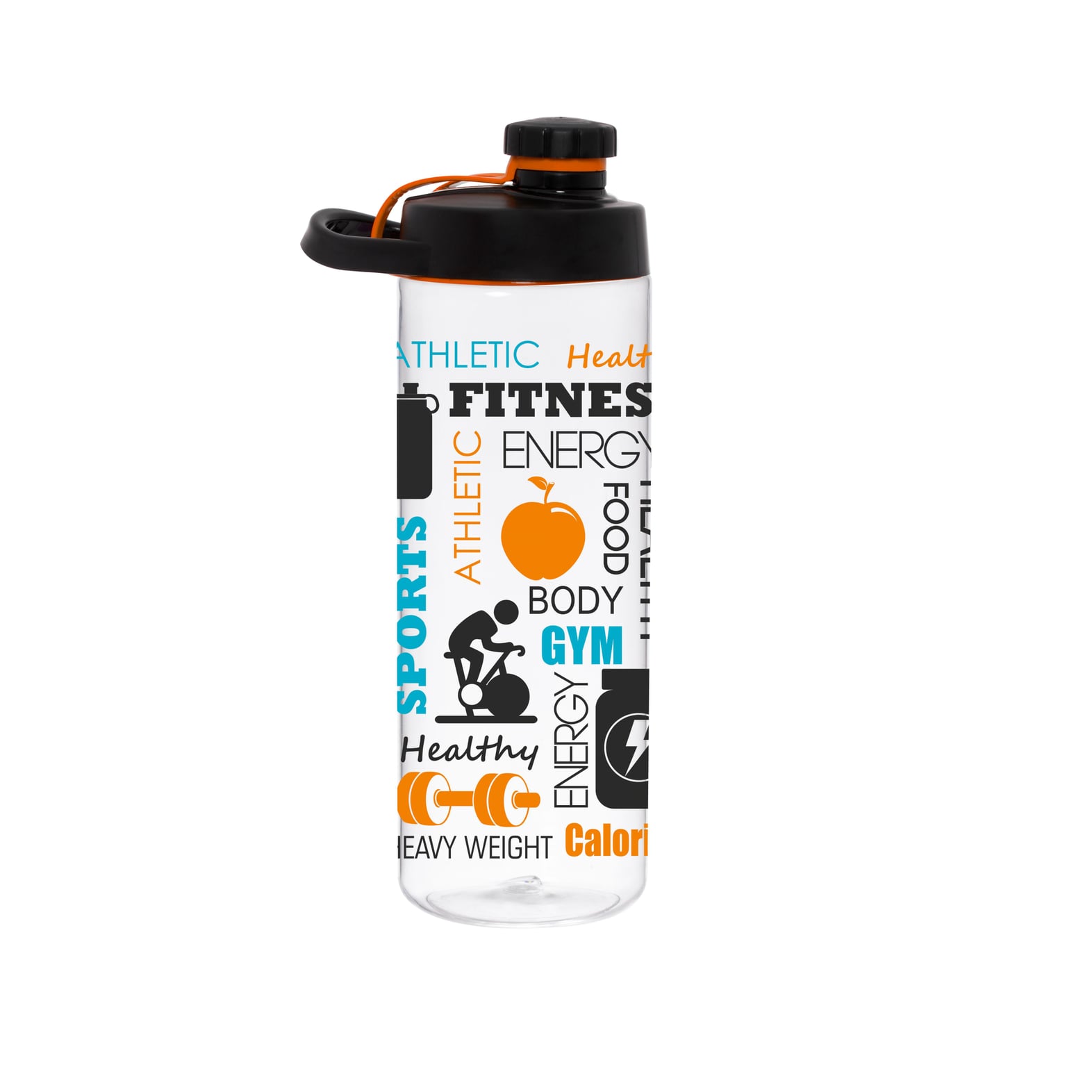 Пляшка д/води пл. HEREVIN з/кноп. Fitness 0.75 л д/спорту