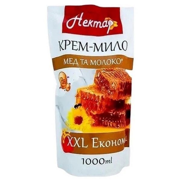 Мило рідке Нектар дой-пак Мед з молоком 1000 мл 35145