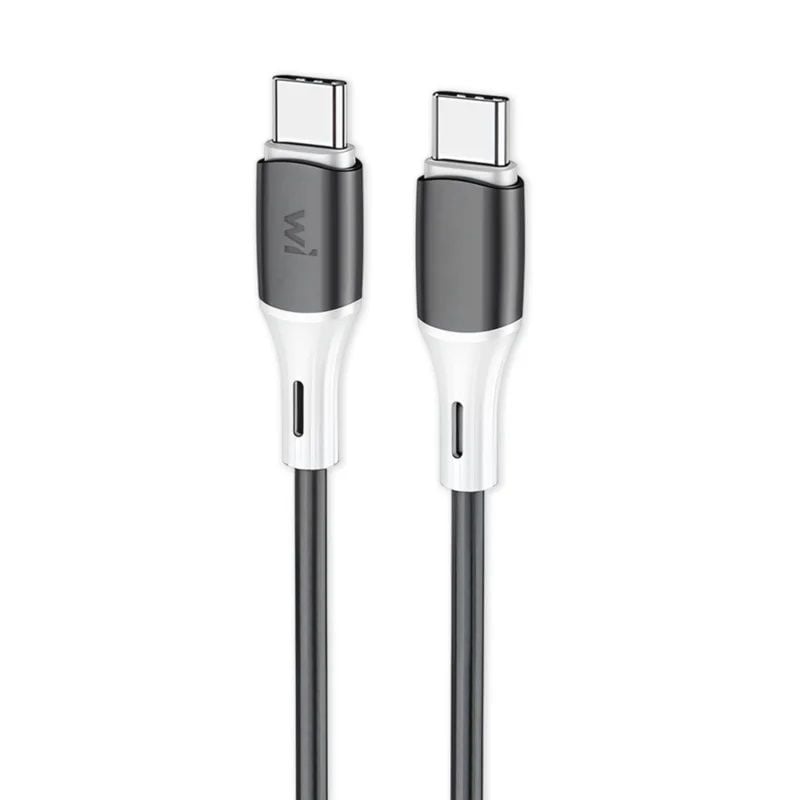 Кабель Wibrand Mamba 60W silicone charging data cable 1m C to C black WI.DC/MA1B-CC