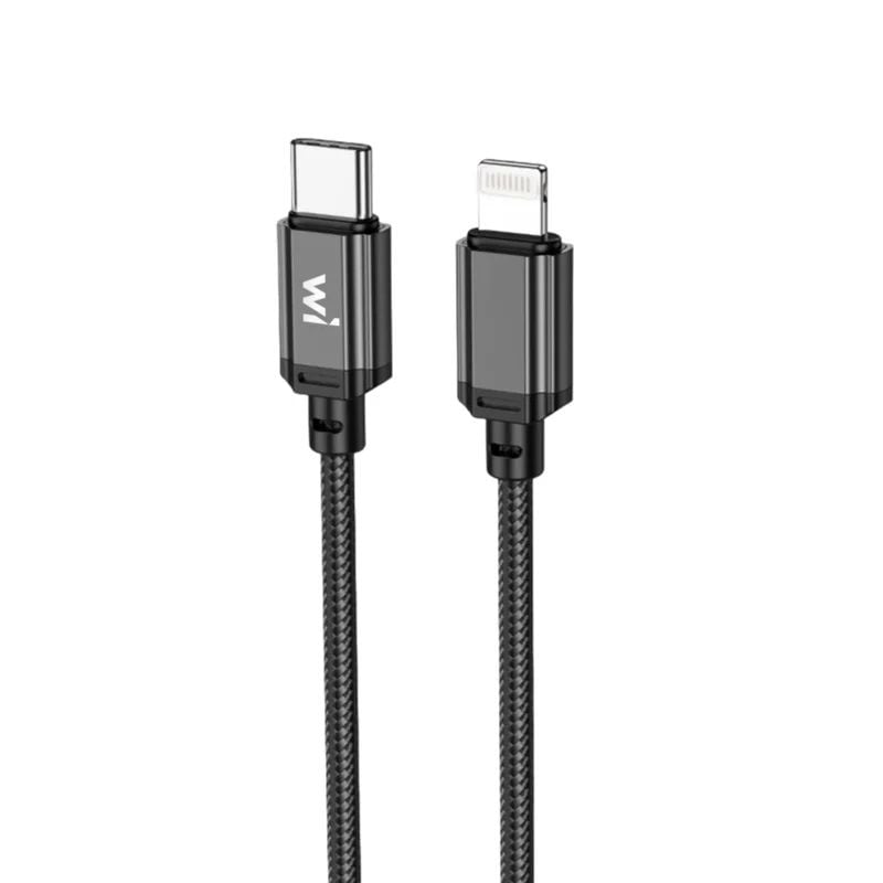 Кабель Wibrand Cobra PD nylon charging data cable for IP 1m Black WI.DC/CO1B-CL