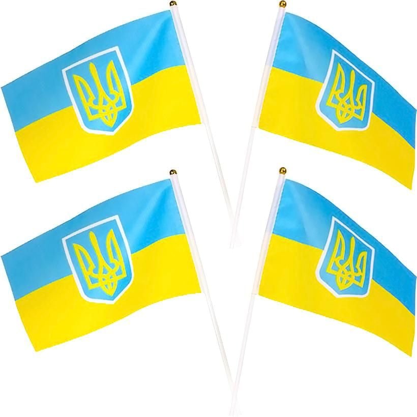 Прапор України із флагштоком 31*44см