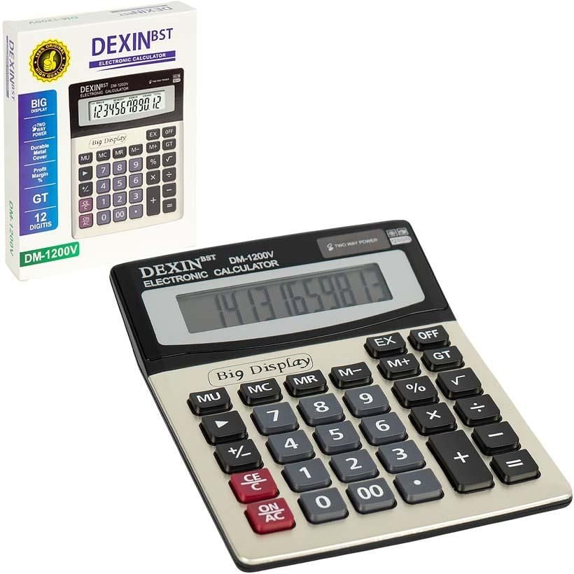 Калькулятор бухгалтерський 12-розрядний з великим дисплеєм DM1200V