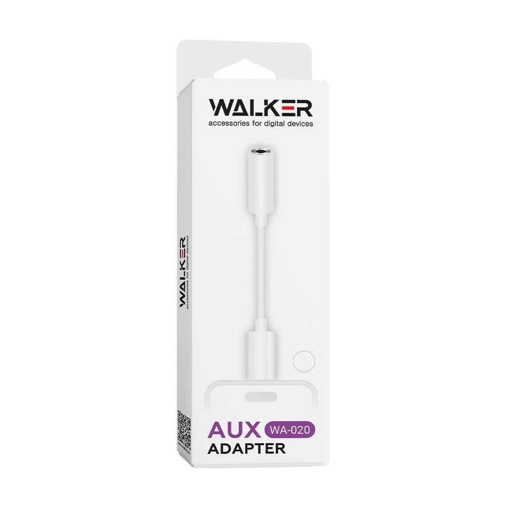 Аудіо-перехідник Walker WA-020 Lightning to AUX 3.5 мм (Universal IC)