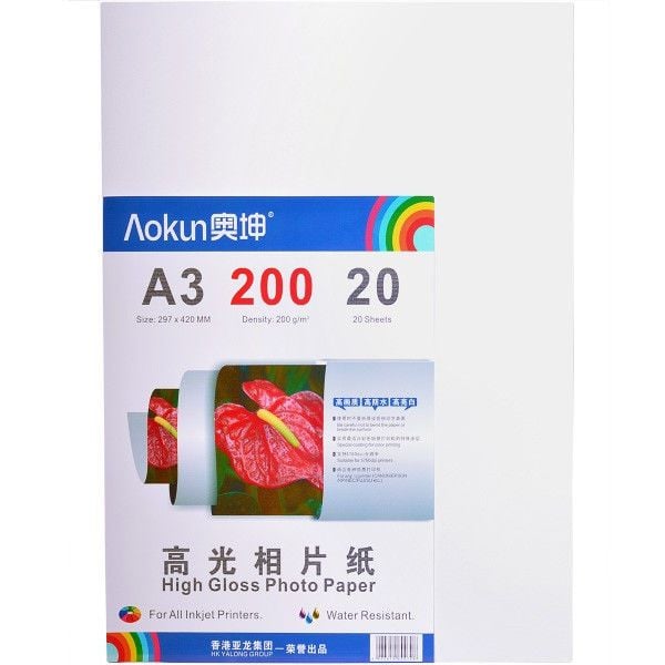Фотопапір А3 пл 200г/м2 20л глян