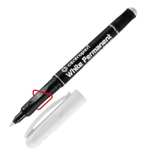 Маркер перманентний Centropen 1.2 мм Білий 2686/11