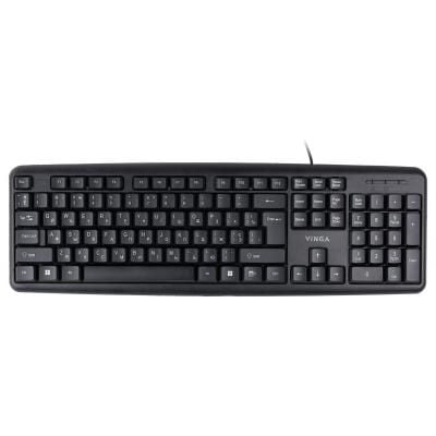 Клавіатура USB Vinga KB110BK мембранна,чорна