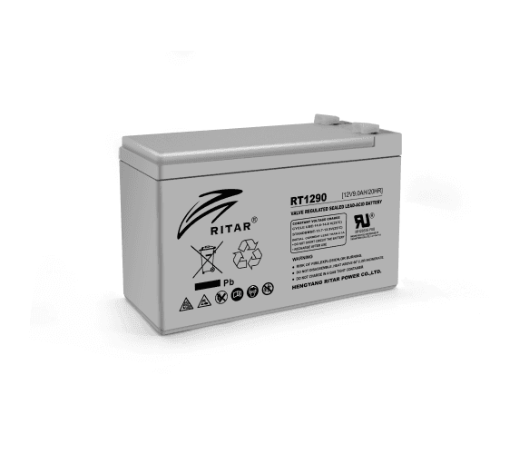 Акамуляторна батарея AGM RITAR RT1290, Gray Case, 12V 9.0Ah  ( 151 х 65 х 94, (100), 2,6 кг ) Q6