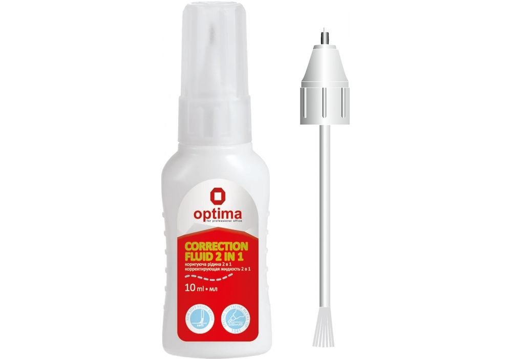 Коректор Optima 10мл (2 в 1) О41319