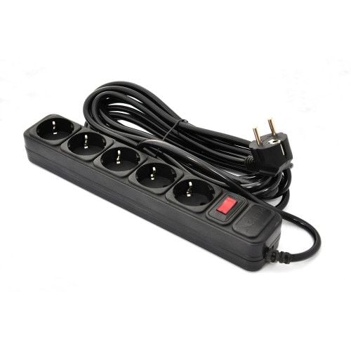 Мережний фільтр живлення 5 розеток 5м 3*1,5мм2 BLACK PATRON SP-1655