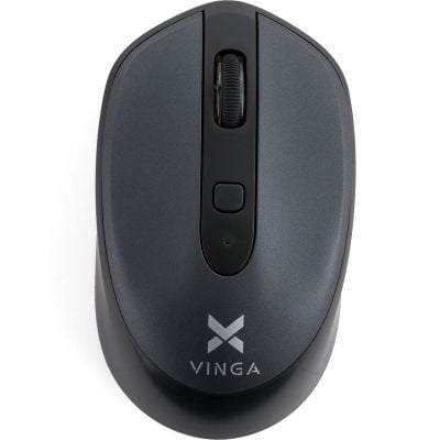 Мишка Vinga MSW-908 Silent Click grey для комп'ютера, для ноутбука, оптичний, 1600 dpi, радіо