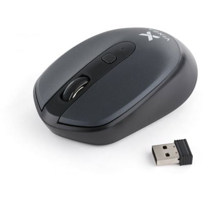 Мишка Vinga MSW-908 Silent Click grey для комп'ютера, для ноутбука, оптичний, 1600 dpi, радіо