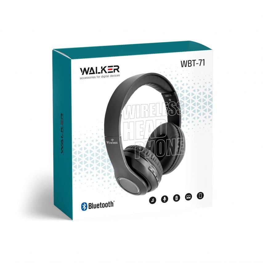 Навушники Bluetooth WALKER BIG WBT-71 black