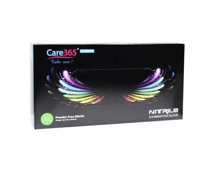 Рукавички нітрилові Care 365 100 шт/уп XL чорні