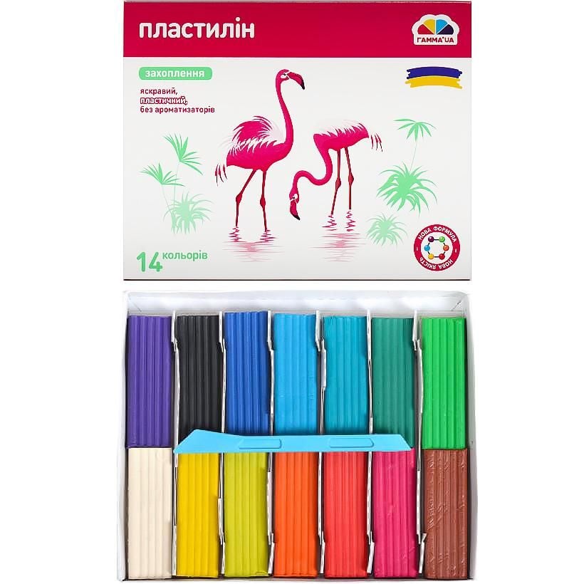 Пластилін "Захоплення" 14 кольорів, 224 г "Гамма"