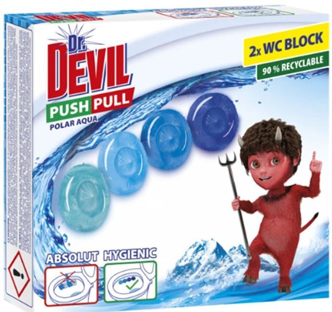 Туалетний блок Dr.DEVIL без кошика Полярна вода