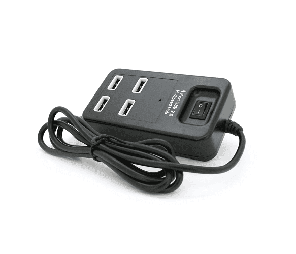 Хаб USB 2.0 4 порта,480Mbts живлення від USB, з вимикачем 08647