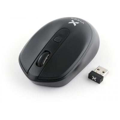 Мишка Vinga MSW-908 Silent Click black для комп'ютера, для ноутбука, оптичний, 1600 dpi, радіо