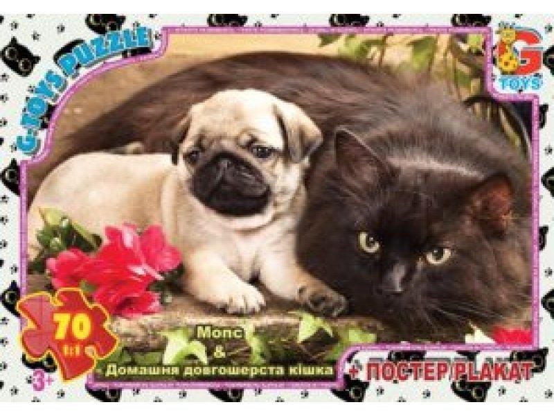 Пазли ТМ "G-Toys" "Домашні улюбленці" 70 елементів AN148