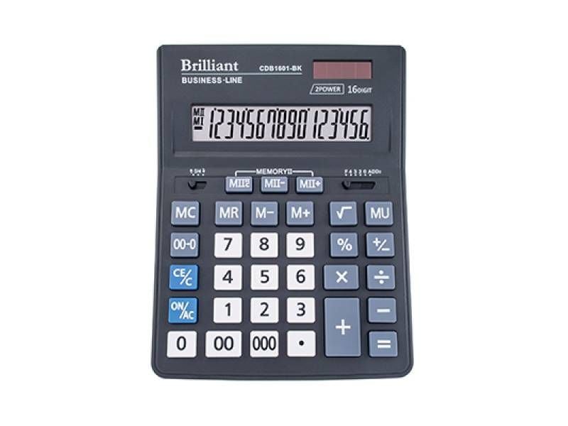 Калькулятор бухгалтерський Brilliant 16р. (155*205мм) BS-8886BK