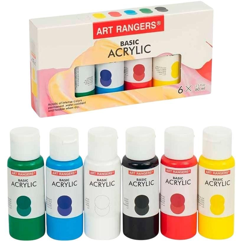 Фарби 60мл "Art Ranger" 6 кольорів "Acryliс"