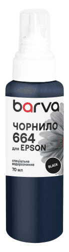 Чорнило для Epson 664 BK спеціальне 70 мл, водорозчинне, чорне Barva (E664-398e)