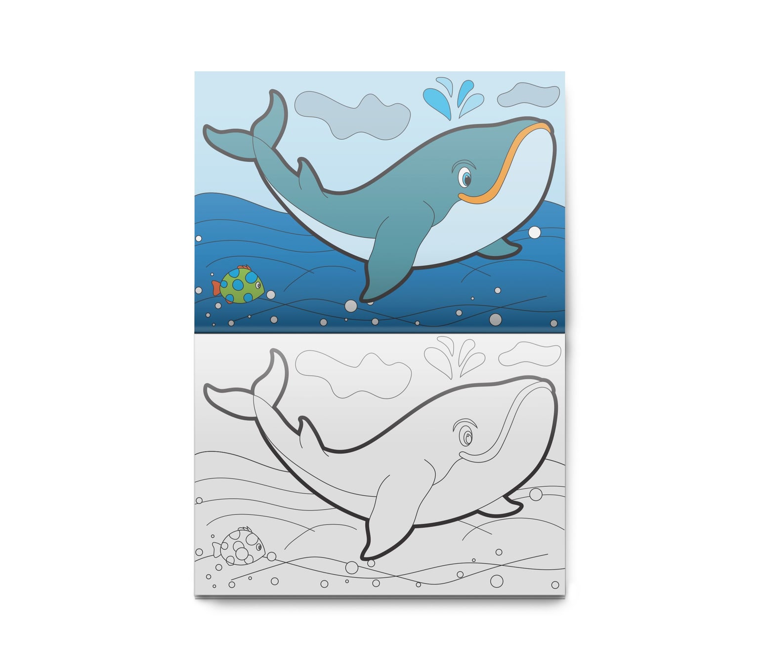 Розмальовка дитяча Аркуш А5 8арк Підводний світ 1В1042