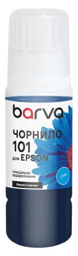 Чорнило для Epson 101 C спеціальне 70 мл, OneKey, водорозчинне, блакитне Barva (E101-559e)