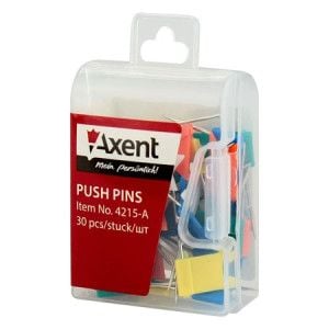 Кнопки-прапорці Axent 30 шт. Кольорові (4215-A)