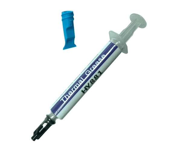 Паста термопровідна HY-881 2g, шприц, Grey,> 5,6W / m-K, <0.004 ° C-in? / W, -50 ° ?340 °, + лопатка, Blister 09699