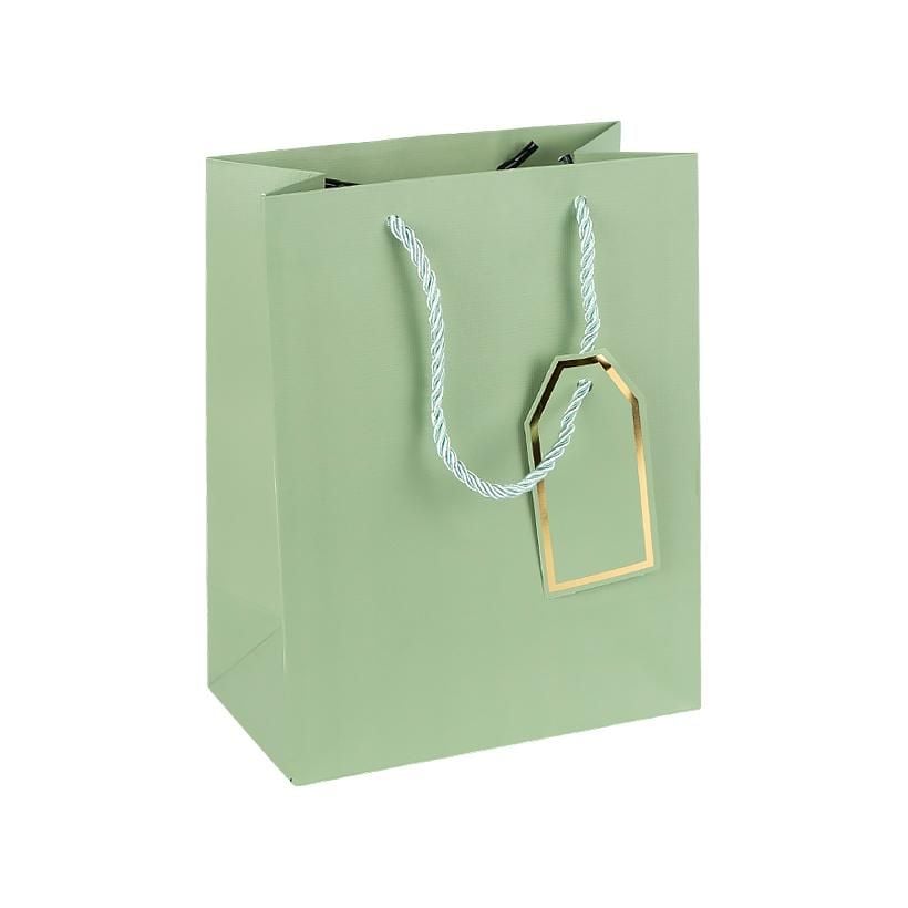 Пакет подарунковий 26*32*12см однотонний LIGHT GREEN HL-1977