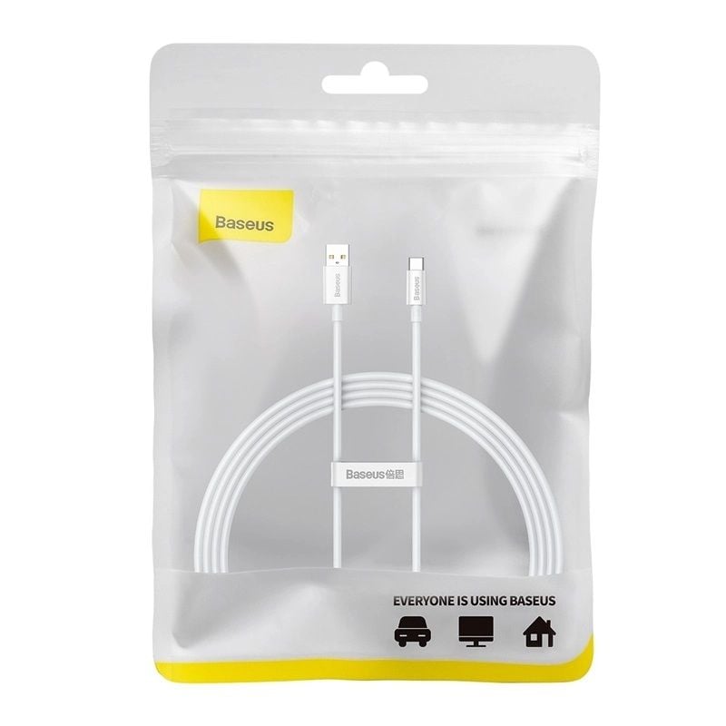 Baseus Superior Series Fast Charging Data Cable USB to Type-C 100W 1.5m Moon White P10320102214-02