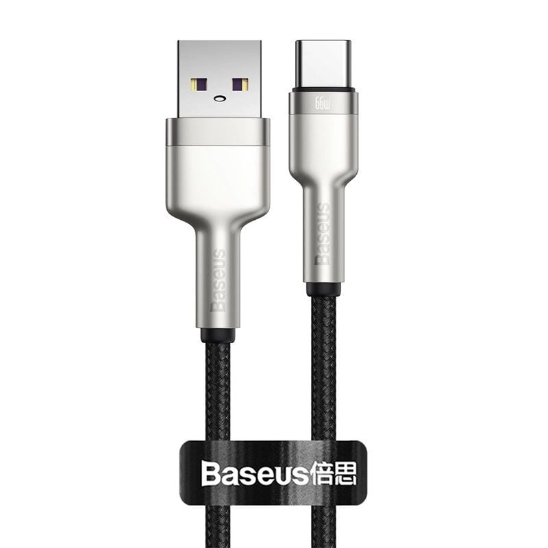 Baseus Cafule Series Metal Data Cable USB to Type-C 66W 0.25m Black CAKF000001