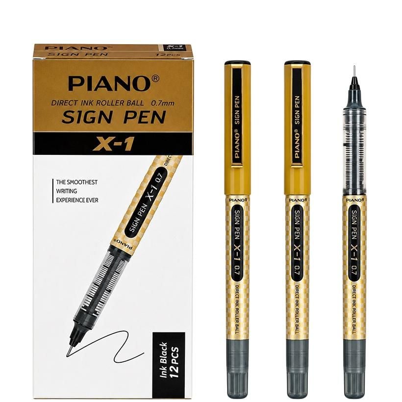 Ручка капілярна ролер 0,7мм Sign Pen PIANO чорна Х-1