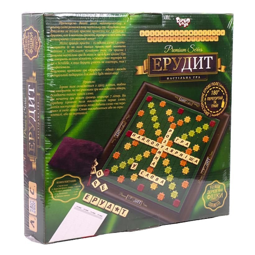 Настільна гра в слова "Ерудит Premium" для дітей 8+ укр. G-ER-U-01