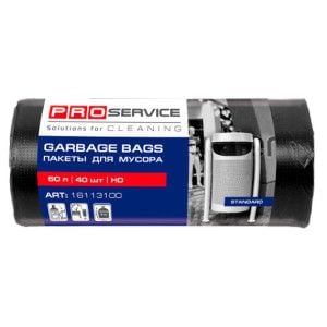 Пакети для сміття Pro Service 60 л 40 шт. Чорні (16113100)