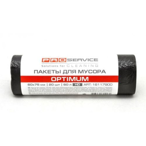 Пакети для сміття Pro Service Optimum 60 л 20 шт. Чорні (16118240)