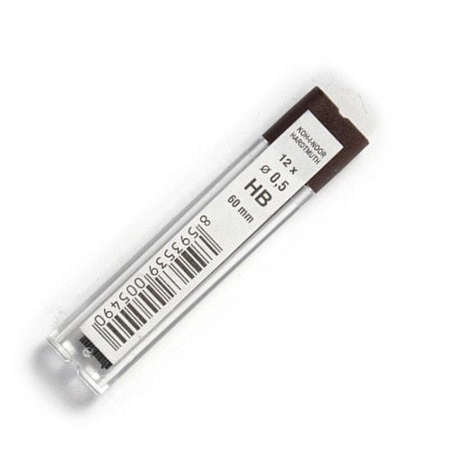 Грифелі до механічного олівця Koh-i-Noor HB 0.5 мм 12 шт. (4152.HB)
